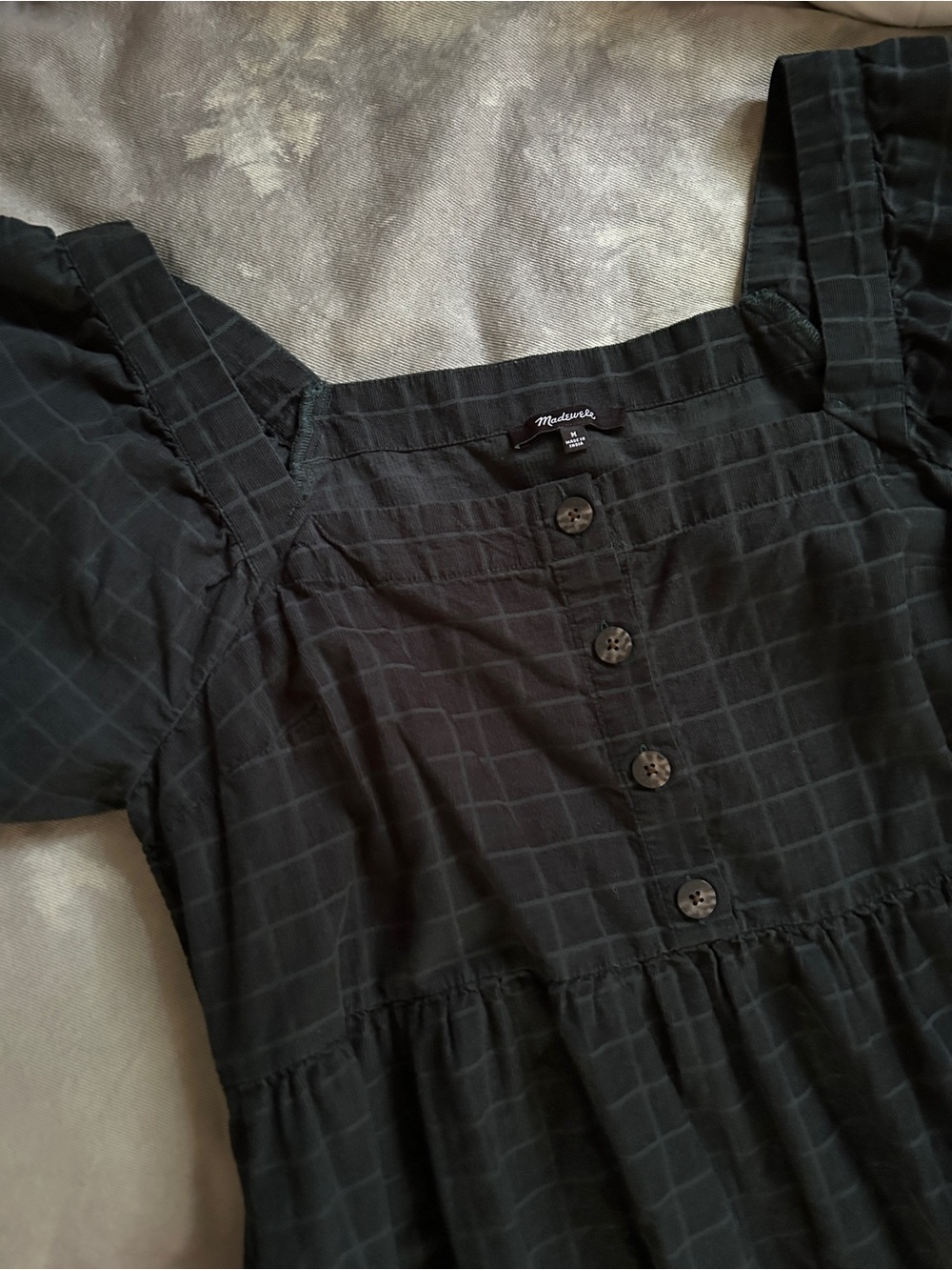 Green corduroy dress - Picture 3 of 5